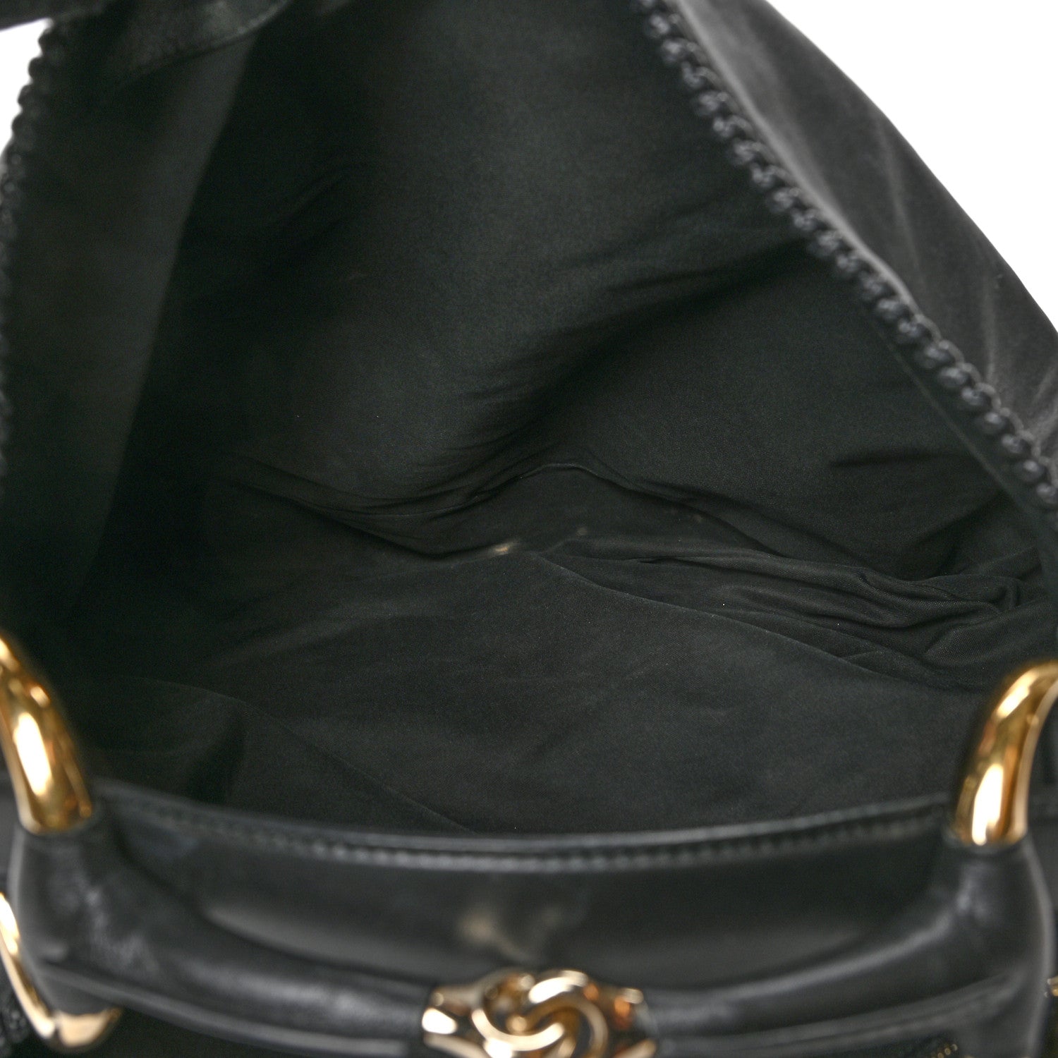 Gucci Calfskin Large Horsebit Chain Hobo Black 5 of 10