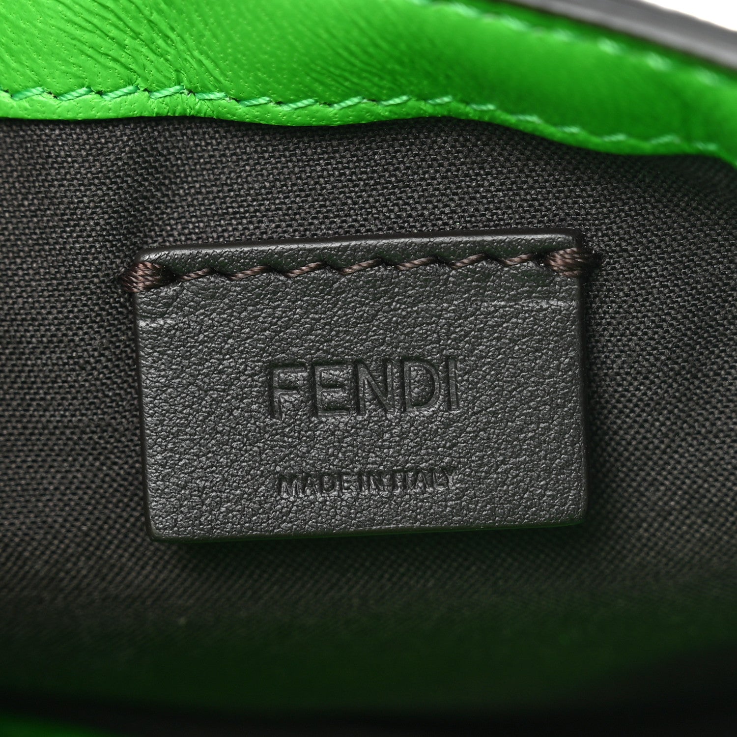 Fendi Nappa FF 1974 Embossed Mini Baguette Tomatillo 5 of 8