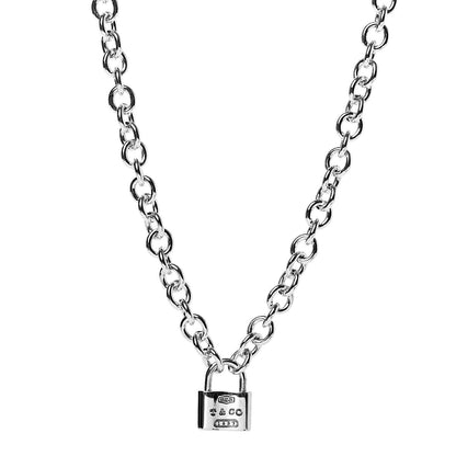 Tiffany Sterling Silver 1837 Lock Charm Necklace 1 of 4