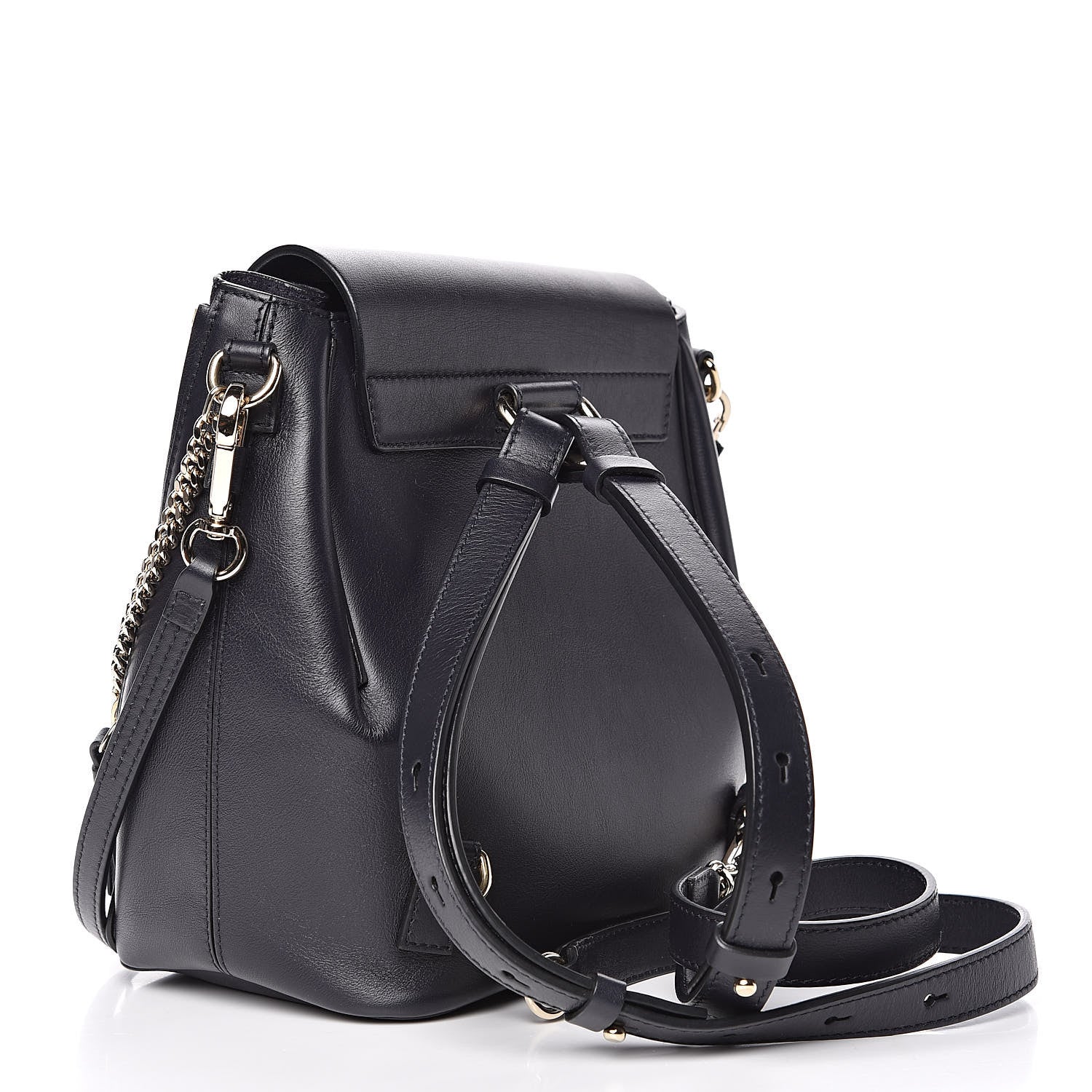 Chloe Calfskin Quilted Medium Faye Backpack Full Blue 3 of 11