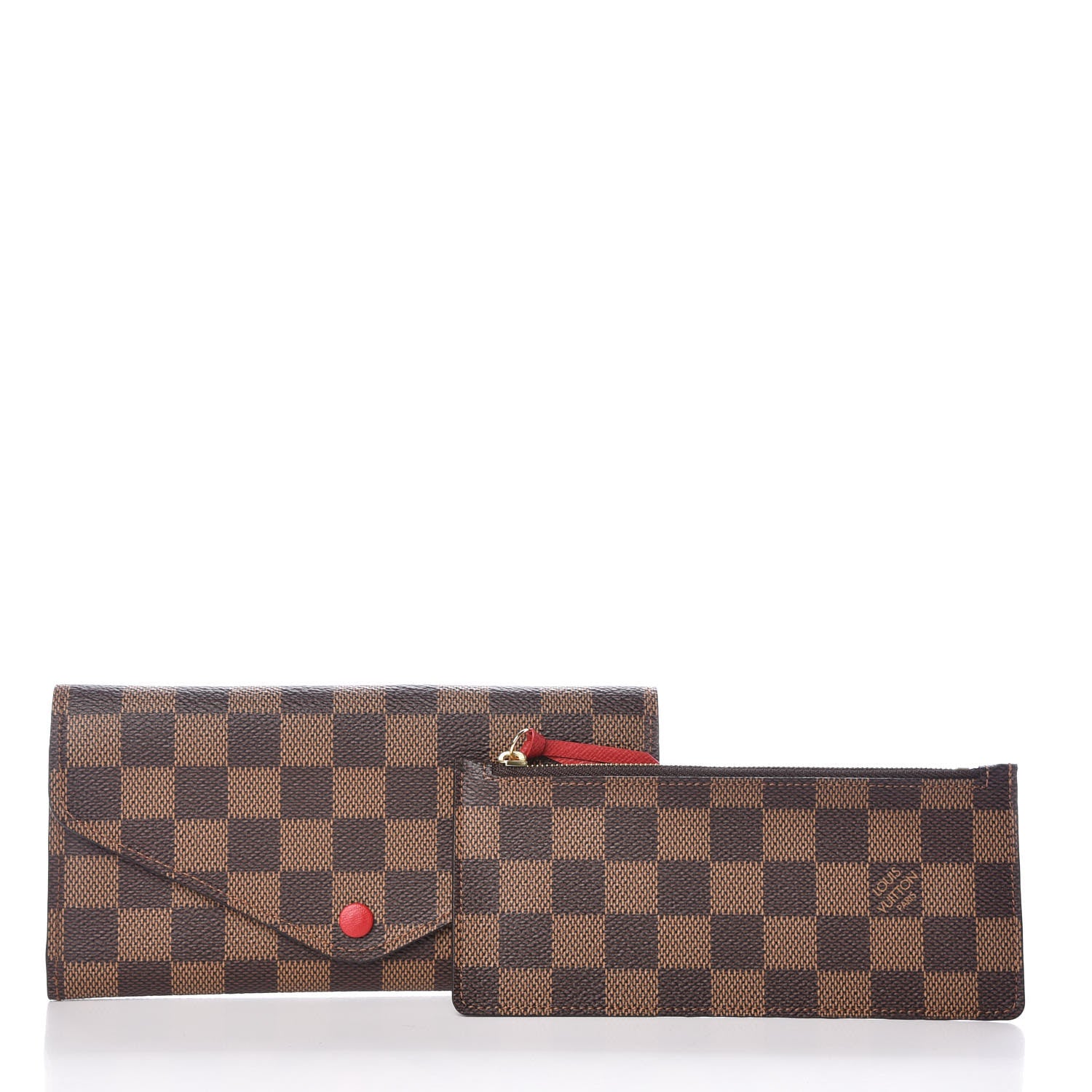 Louis Vuitton Damier Ebene Josephine Wallet Red 3 of 7