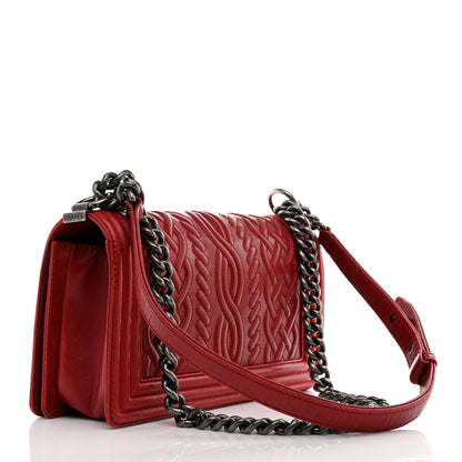 Chanel Lambskin Medium Celtic Boy Flap Red 3 of 10