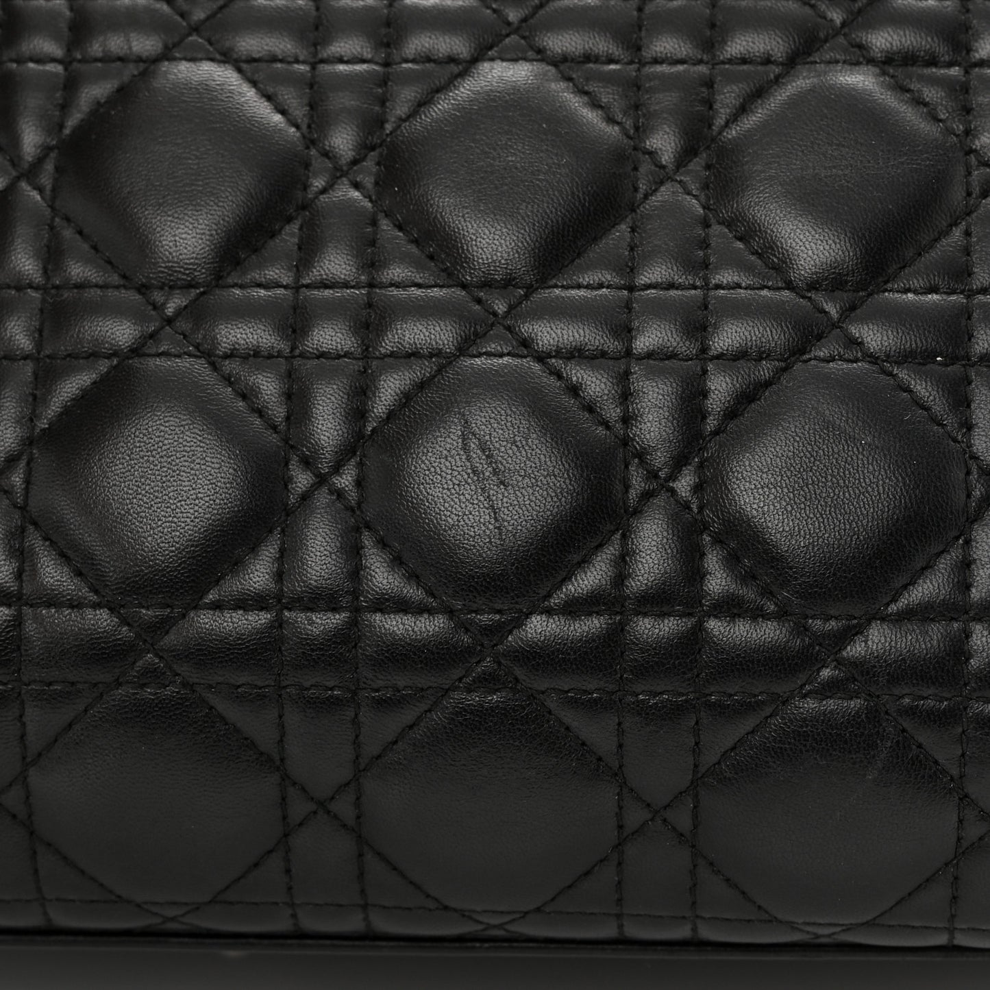 Lambskin Cannage Large Lady Dior Black