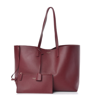 Saint Laurent Calfskin Large Shopping Tote Bordeaux 1 of 13