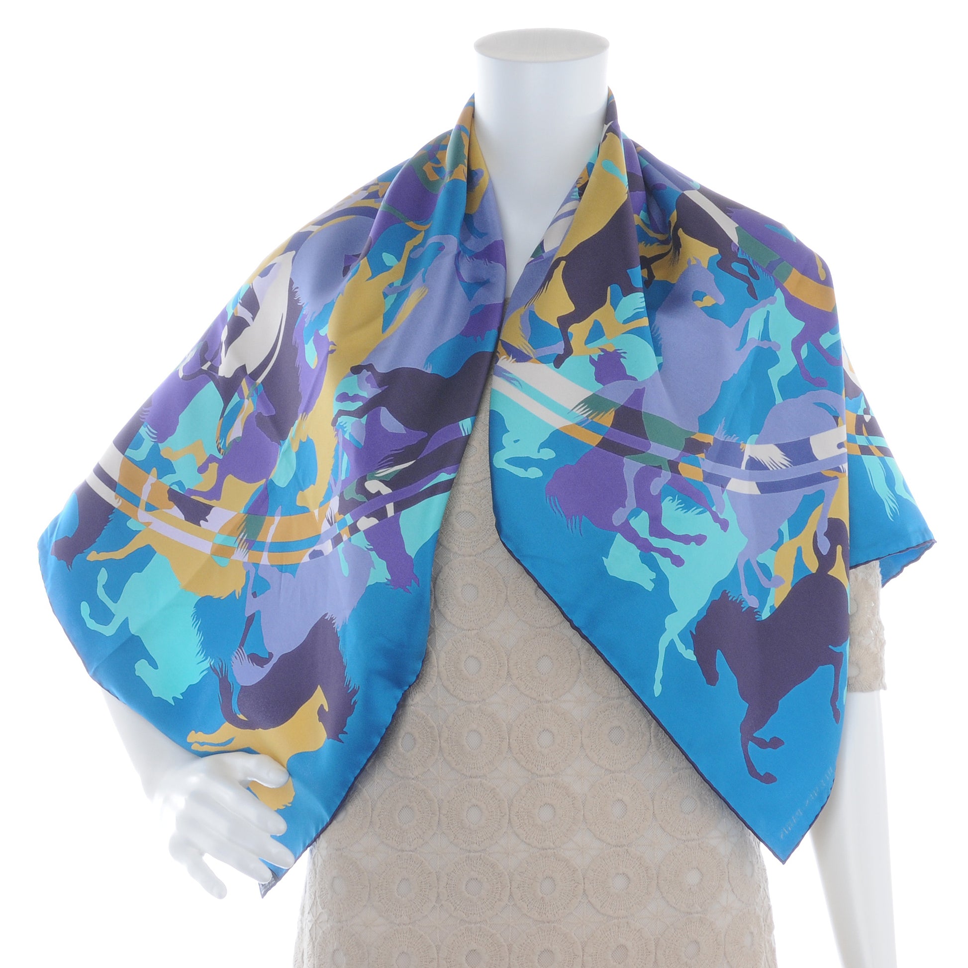 Hermes Silk Ex Libris En Camouflage Scarf 90 4 of 7