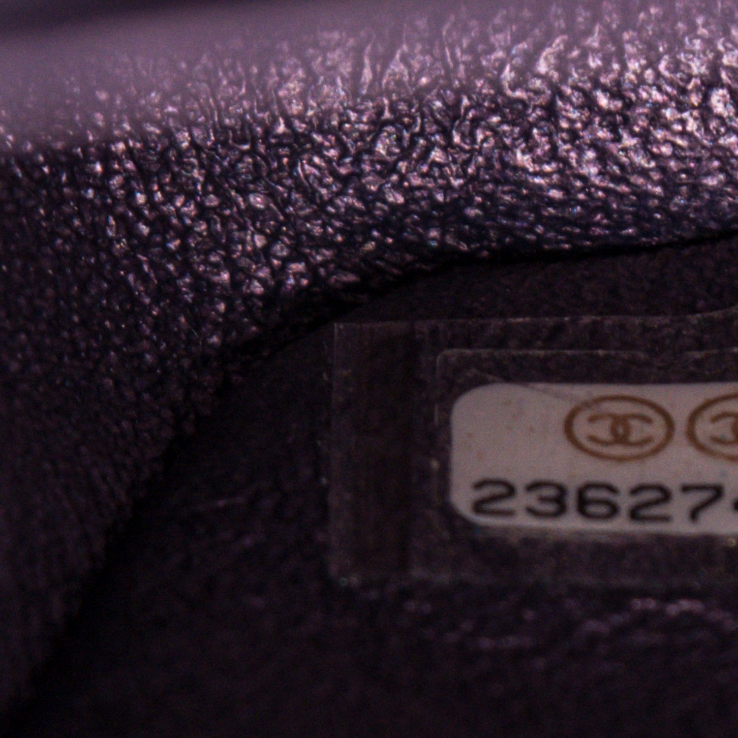 Chanel Metallic Lambskin Quilted Medium Double Flap Dark Purple 8 of 8