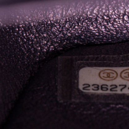 Chanel Metallic Lambskin Quilted Medium Double Flap Dark Purple 8 of 8