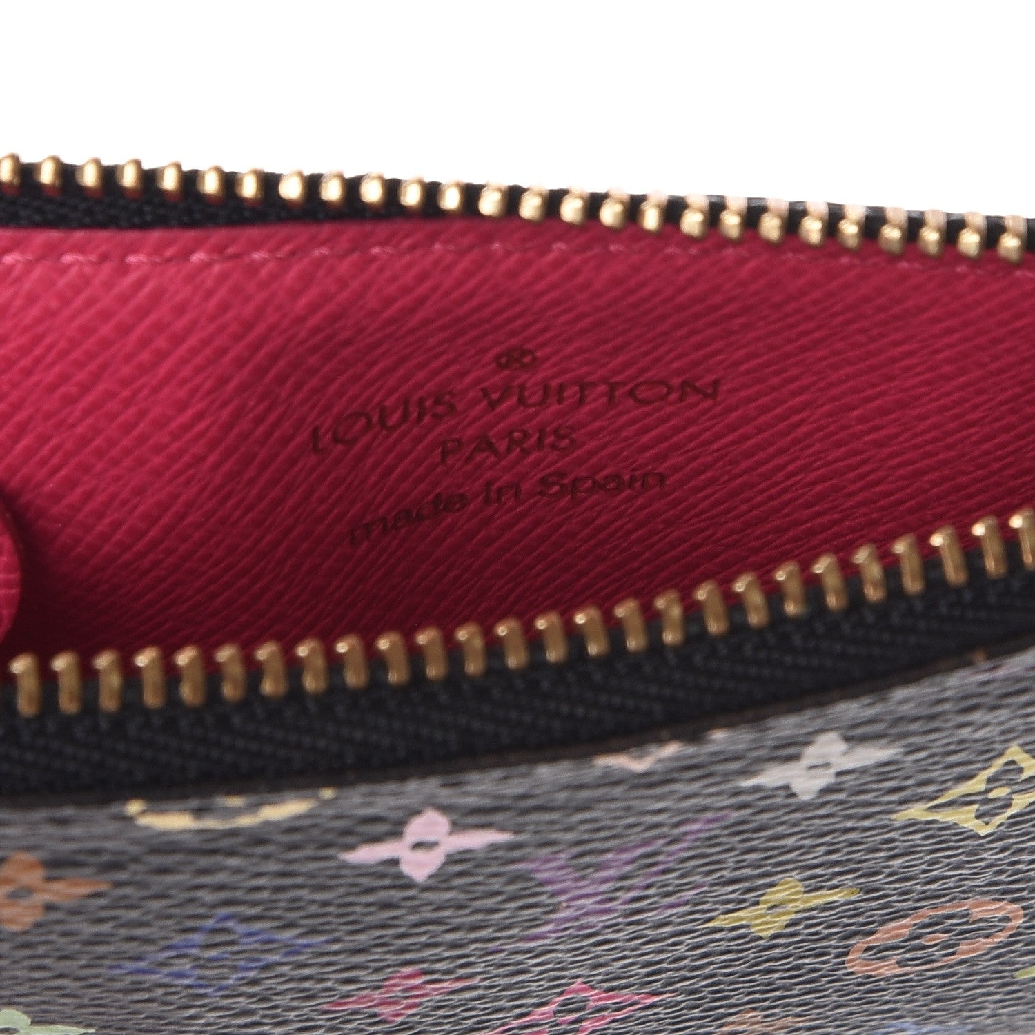 Louis Vuitton Monogram Multicolor Key Pouch Black Grenade 7 of 8