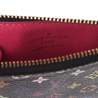 Louis Vuitton Monogram Multicolor Key Pouch Black Grenade 7 of 8