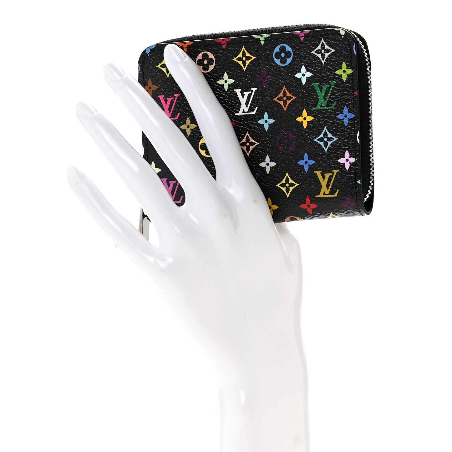 LV x TM Monogram Multicolor Zippy Coin Purse Black