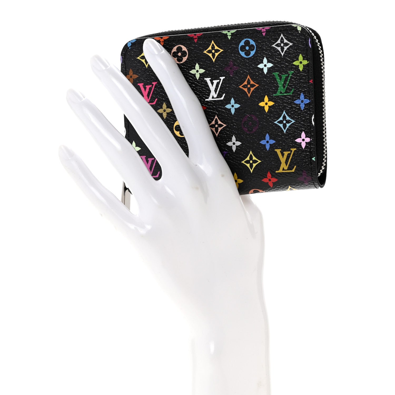 Louis Vuitton LV x TM Monogram Multicolor Zippy Coin Purse Black 2 of 7