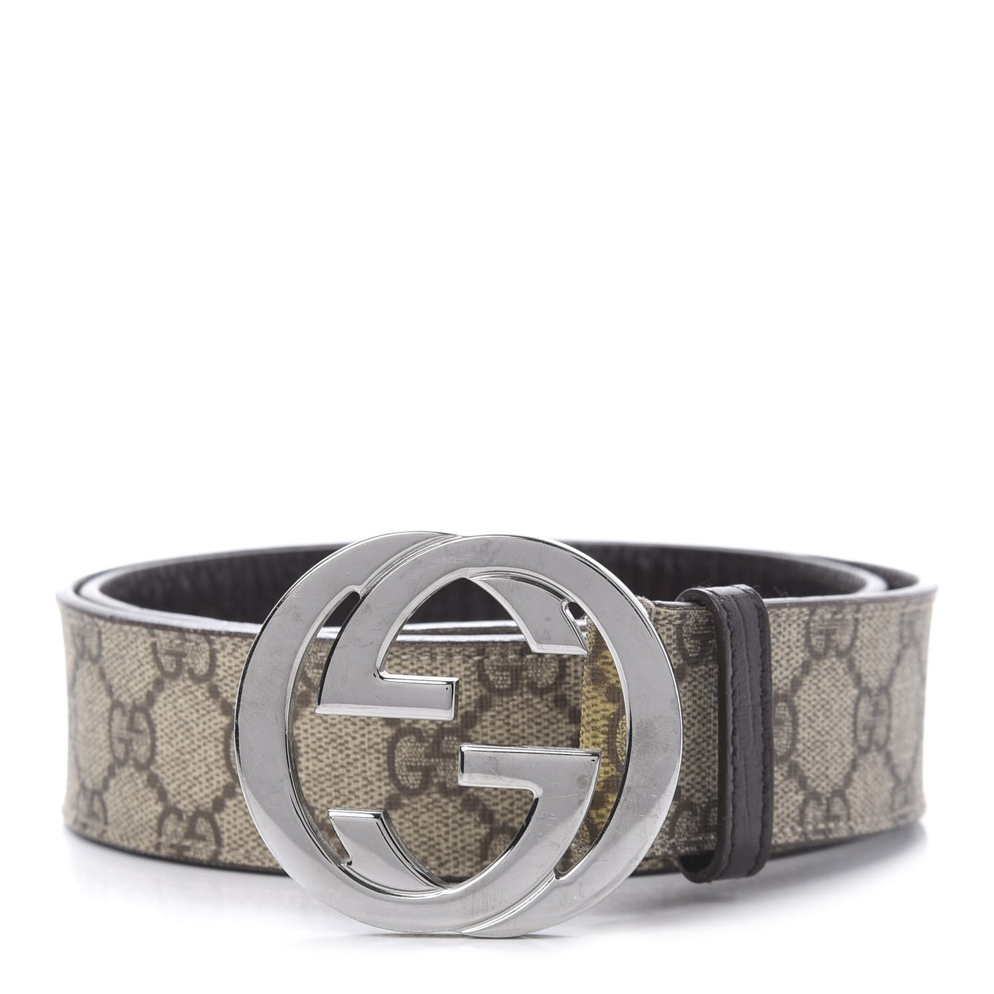 GG Plus Monogram Interlocking G Belt 80 32 Dark Brown