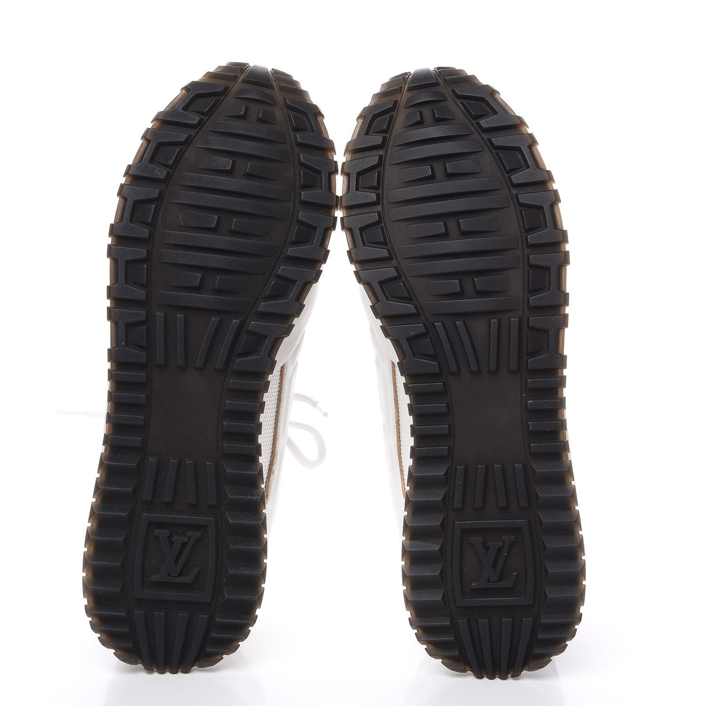 Calfskin Monogram Run Away Sneakers 39 White