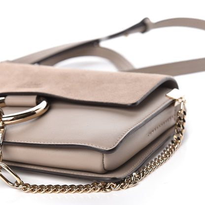 Chloe Suede Calfskin Small Faye Shoulder Bag Motty Grey 9 of 12