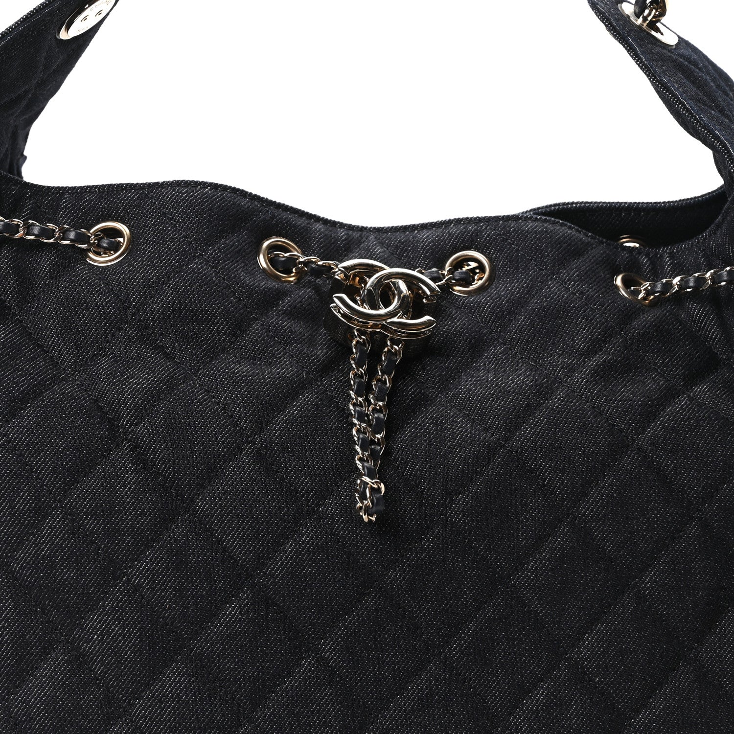 Chanel Denim Quilted Medium Chanel 25 Handbag Dark Blue 9 of 12