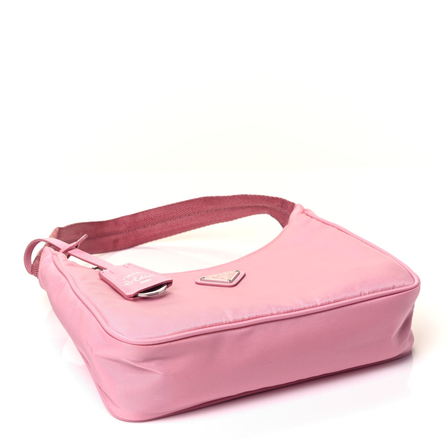 Tessuto Nylon Saffiano Mini Re-Edition 2000 Bag Rosa