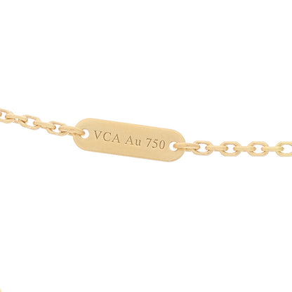 Van Cleef & Arpels 18K Yellow Gold Mother of Pearl Vintage Alhambra Pendant Necklace 4 of 6