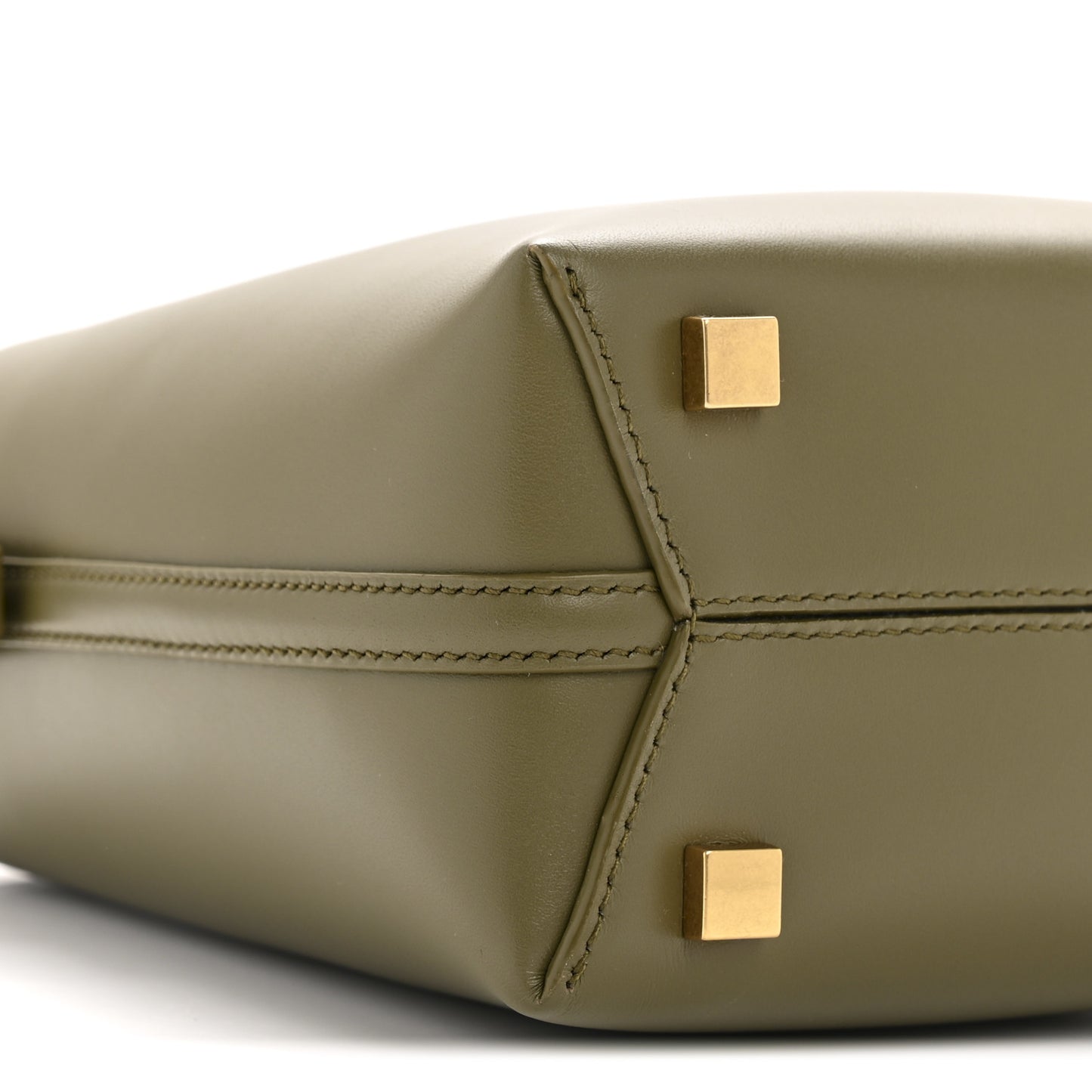 Shiny Calfskin Le 37 Mini Bucket Bag Strong Moss