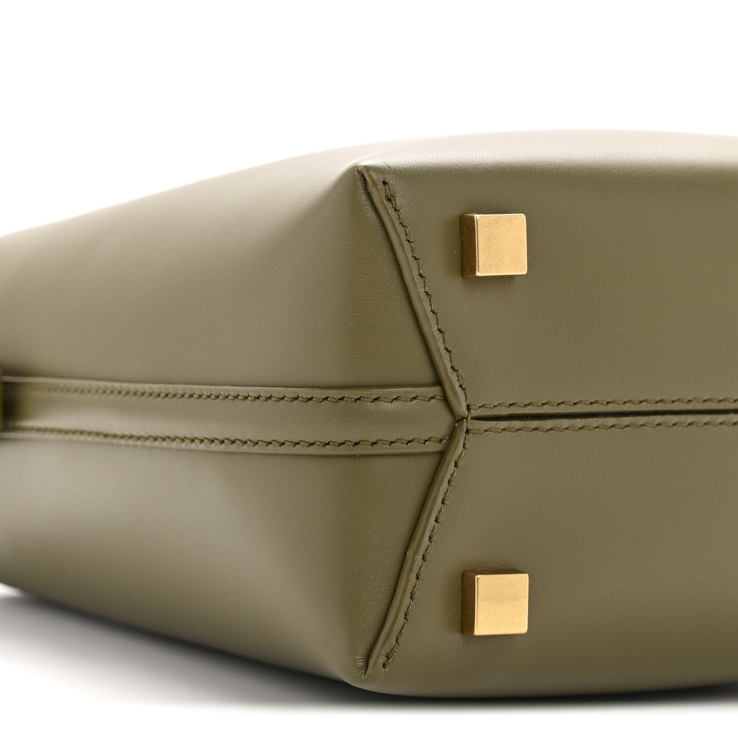 Saint Laurent Shiny Calfskin Le 37 Mini Bucket Bag Strong Moss 9 of 11