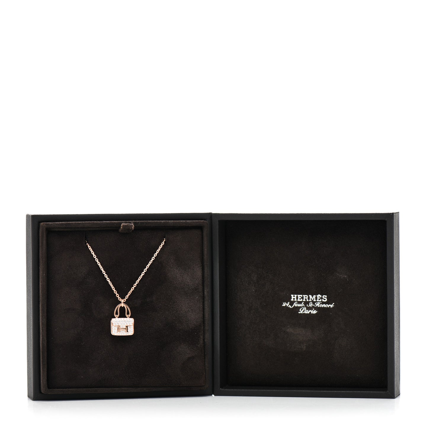 18K Rose Gold Diamond Constance Amulettes Pendant Necklace