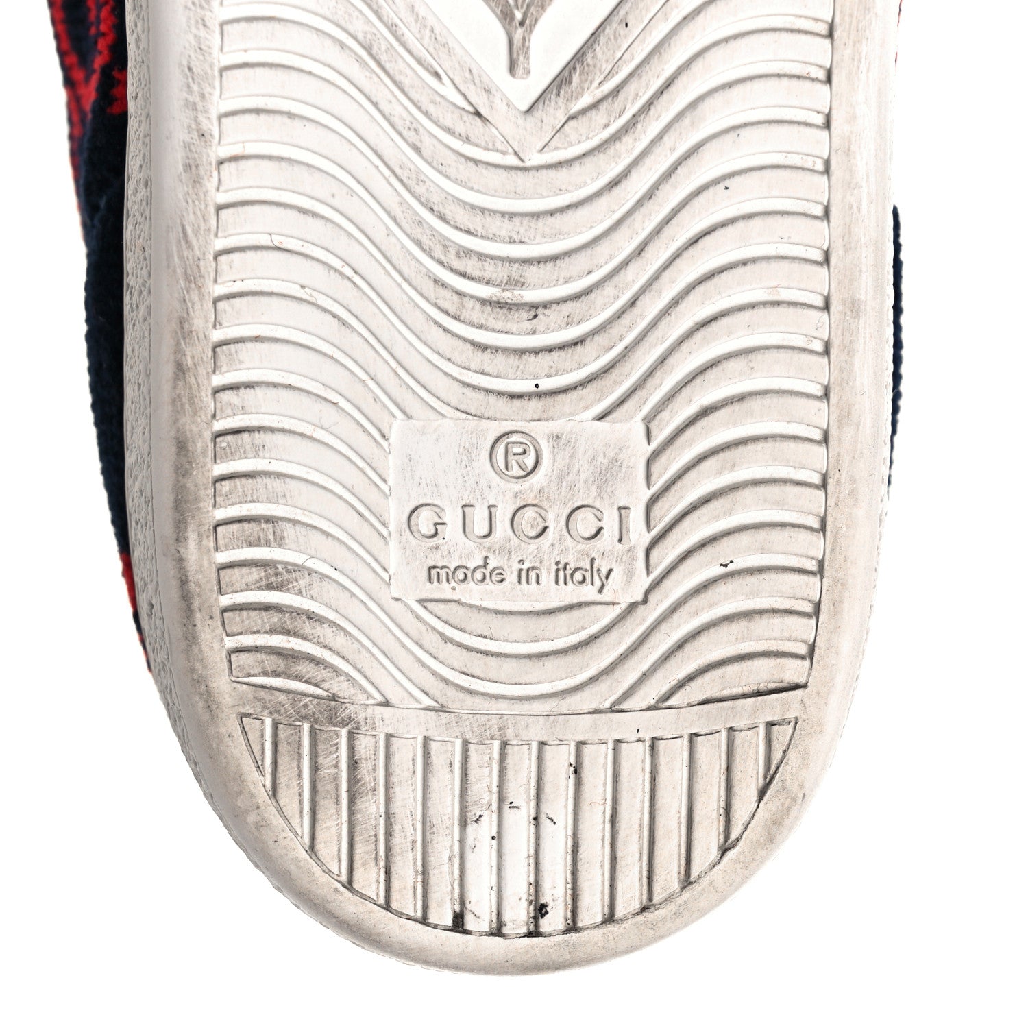 Gucci Terry Cloth GG Monogram Womens Ace Sneakers 37.5 Blue Red 7 of 9