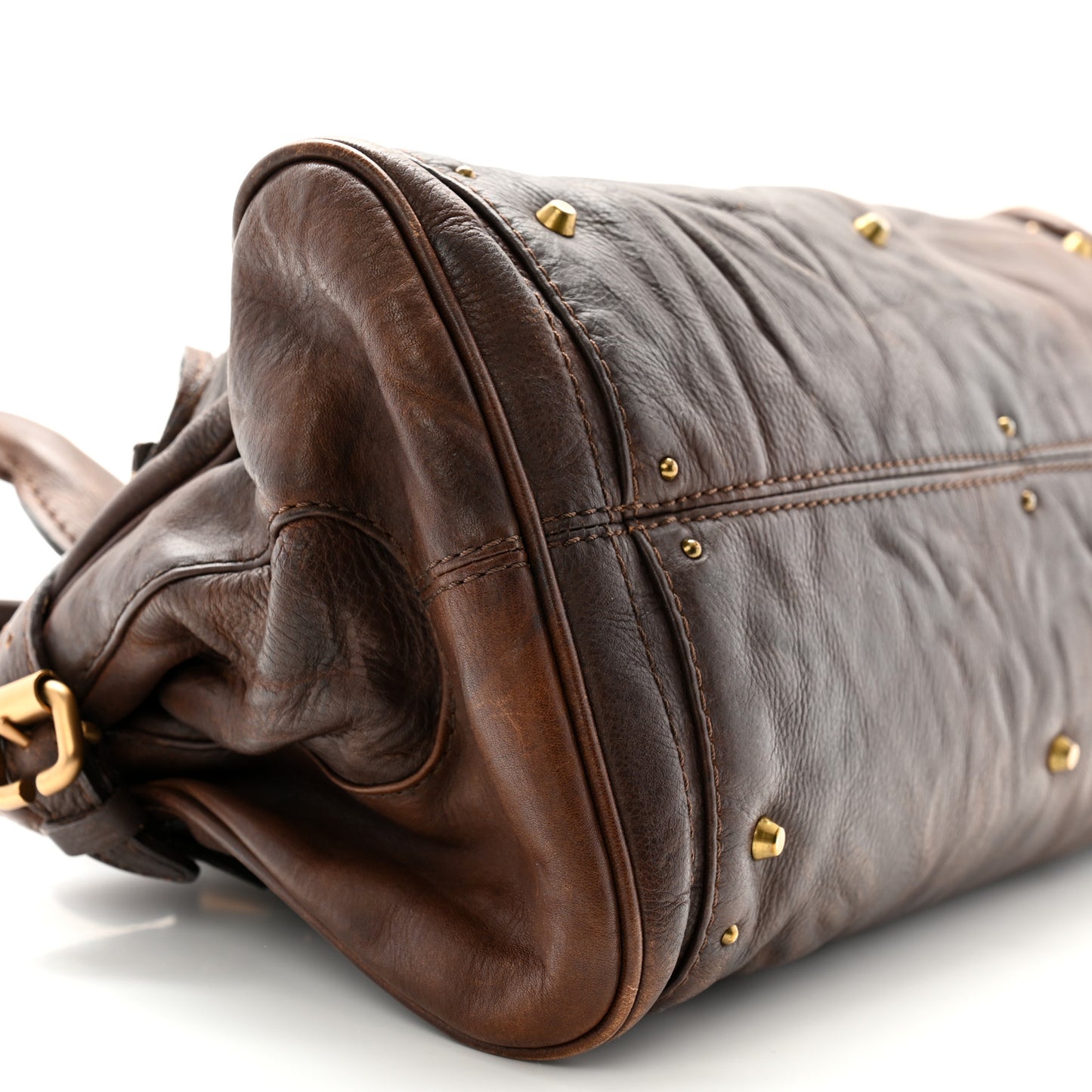 Calfskin Medium Paddington Satchel Chocolate