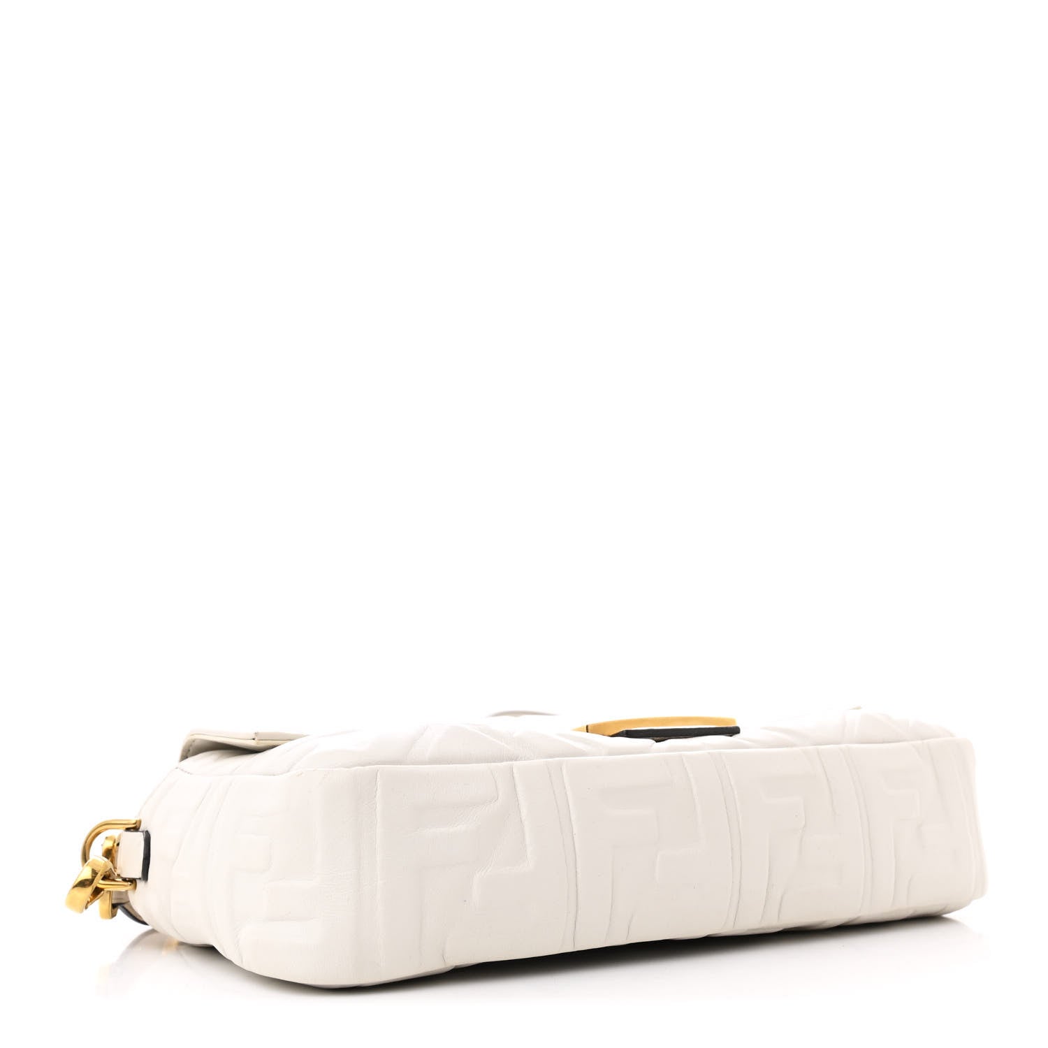 Fendi Nappa FF 1974 Embossed Baguette White 4 of 13