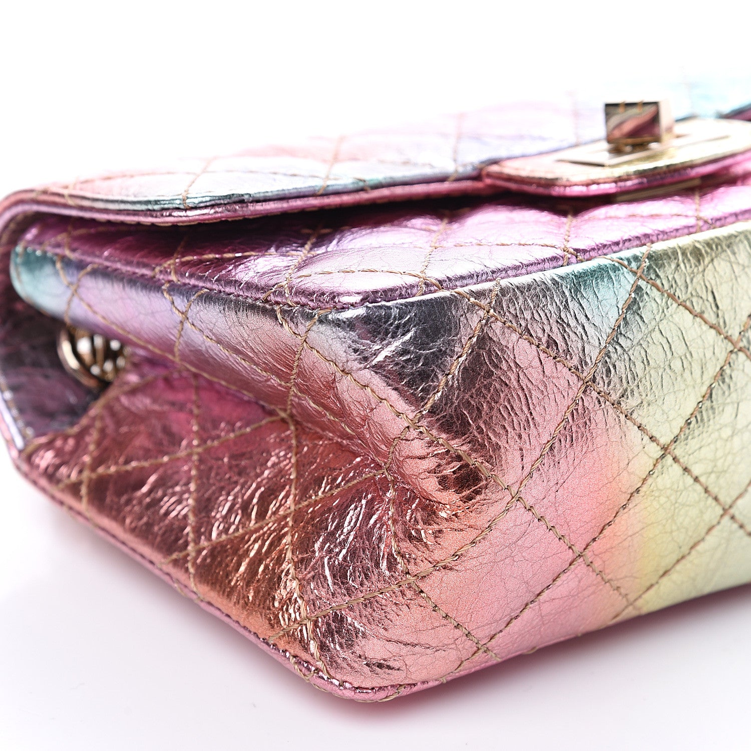 Chanel Metallic Goatskin Quilted Mini 2.55 Reissue Flap Multicolor 7 of 9