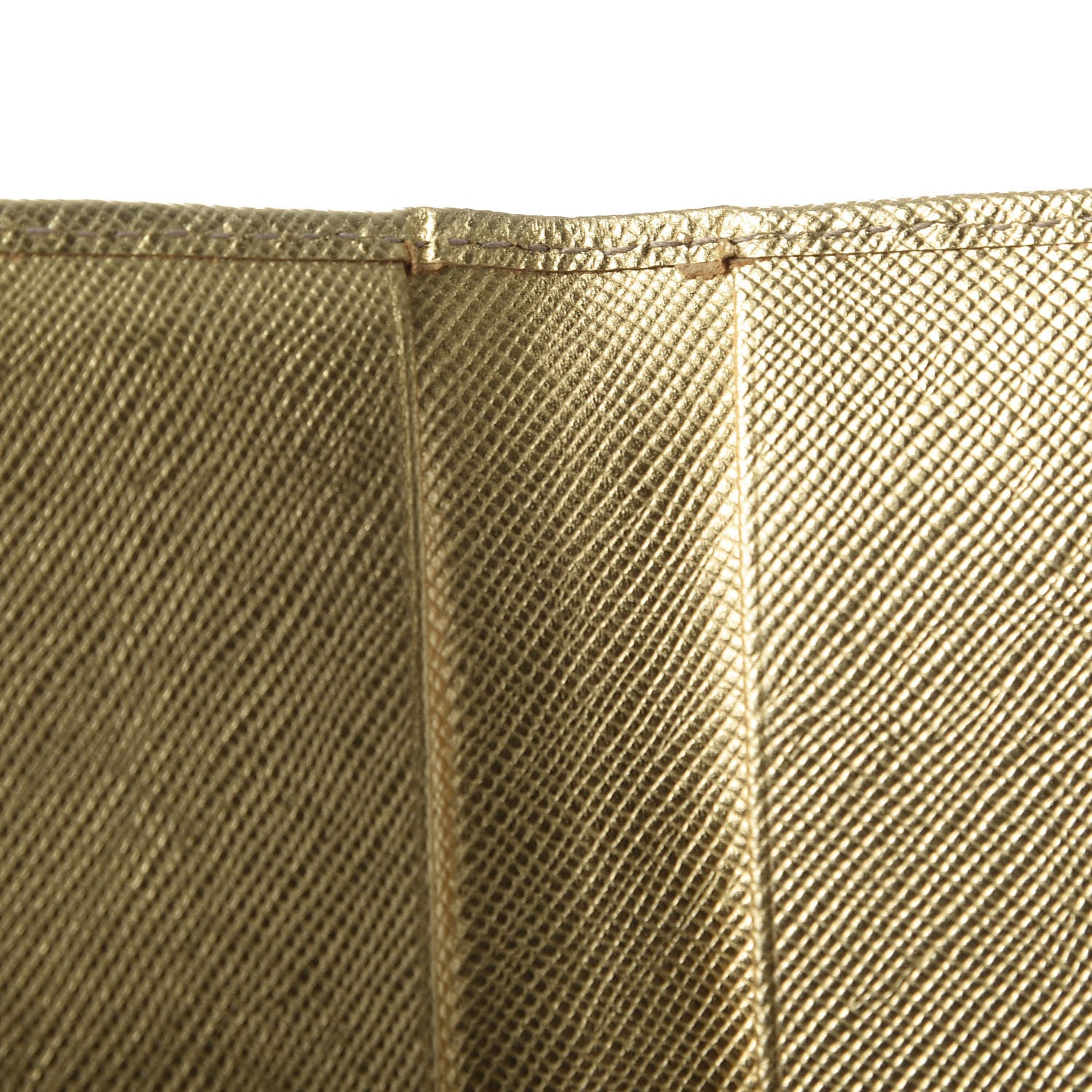 Prada Metallic Saffiano Metal Checkbook Cover Platino 1 of 7
