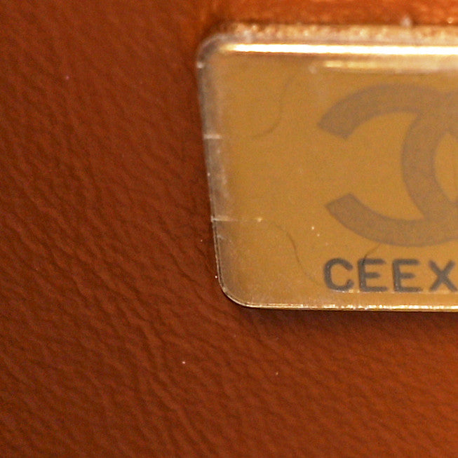 Caviar Quilted Large Shopping Tote Dark Beige