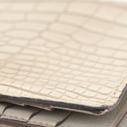 Hermes Shiny Alligator MC2 Copernic Compact Wallet Gris Tourterelle 9 of 10