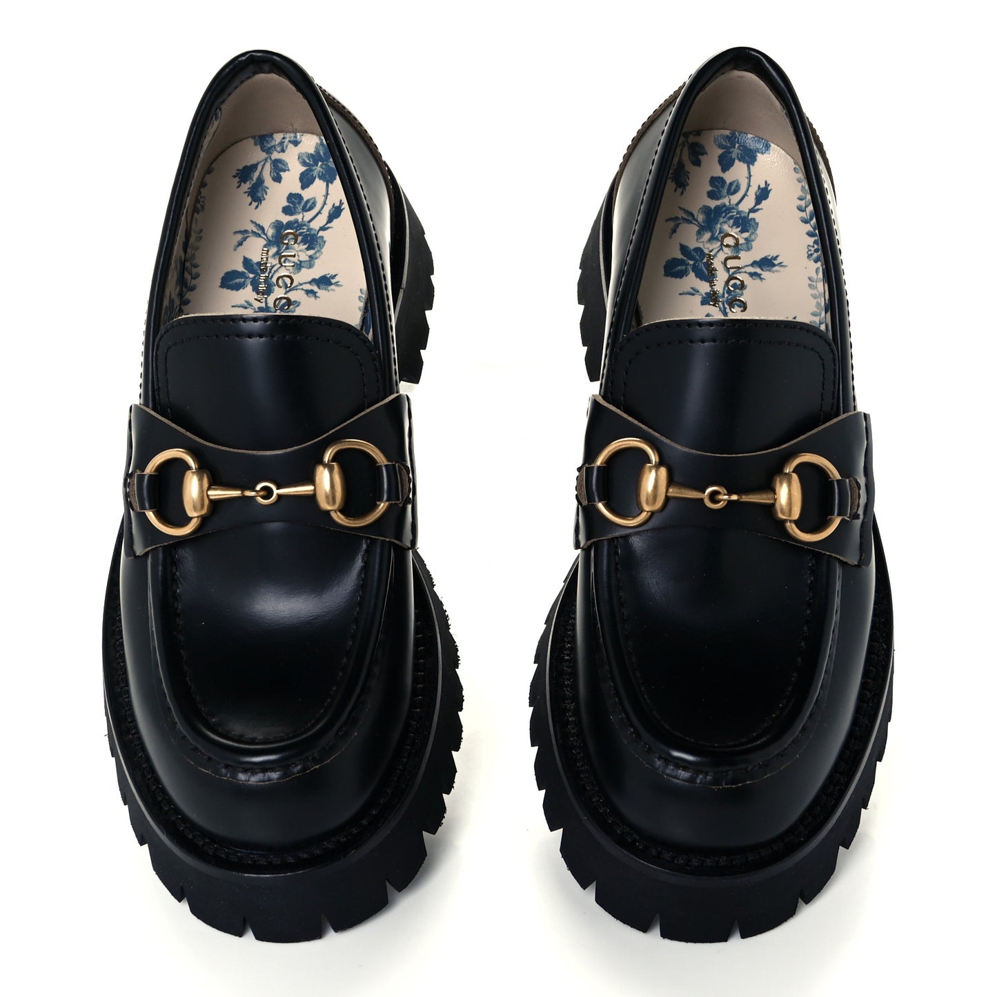 Cordovan Lux Womens Harald Horsebit 25mm Platform Loafers 35.5 Black