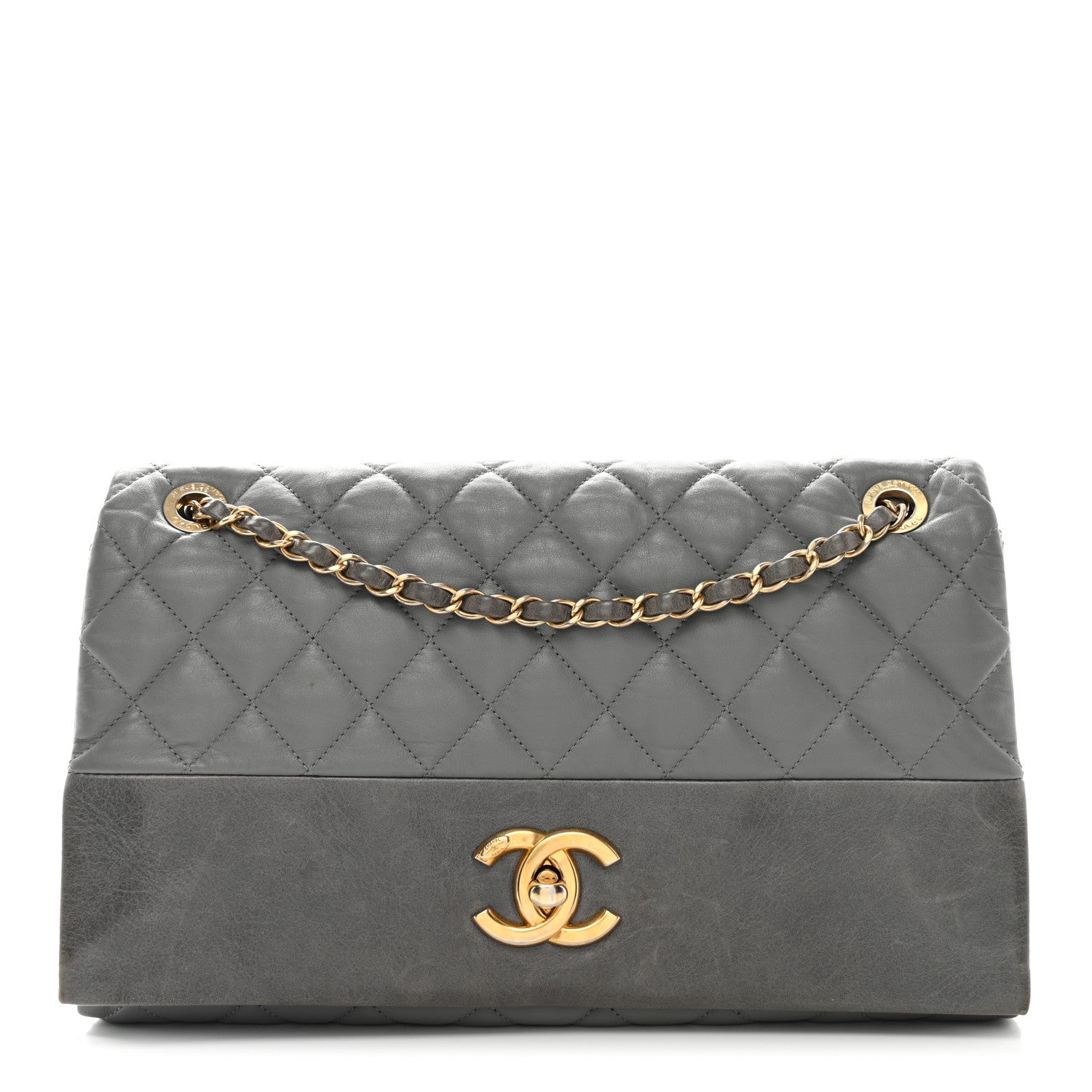 Chanel Calfskin Quilted Jumbo Soft Elegance Flap Grey 1 of 11