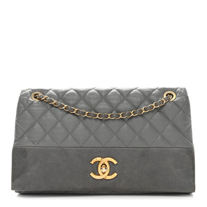 Chanel Calfskin Quilted Jumbo Soft Elegance Flap Grey 1 of 11