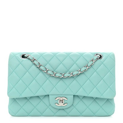 Chanel Lambskin Quilted Medium Double Flap Light Blue 1 of 11