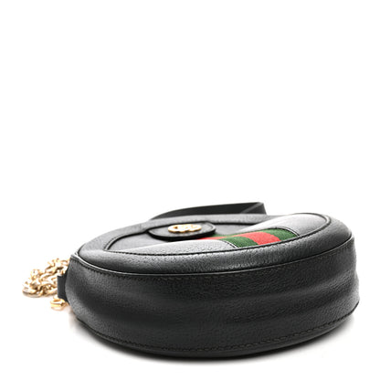 Gucci Grained Calfskin Web Mini Ophidia Round Shoulder Bag Black 4 of 13