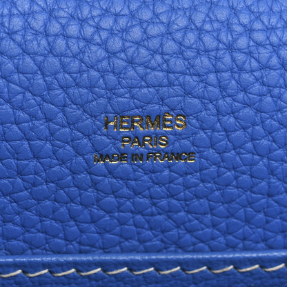 Hermes Taurillon Clemence Sac Roulis 23 Bleu Hydra 6 of 14