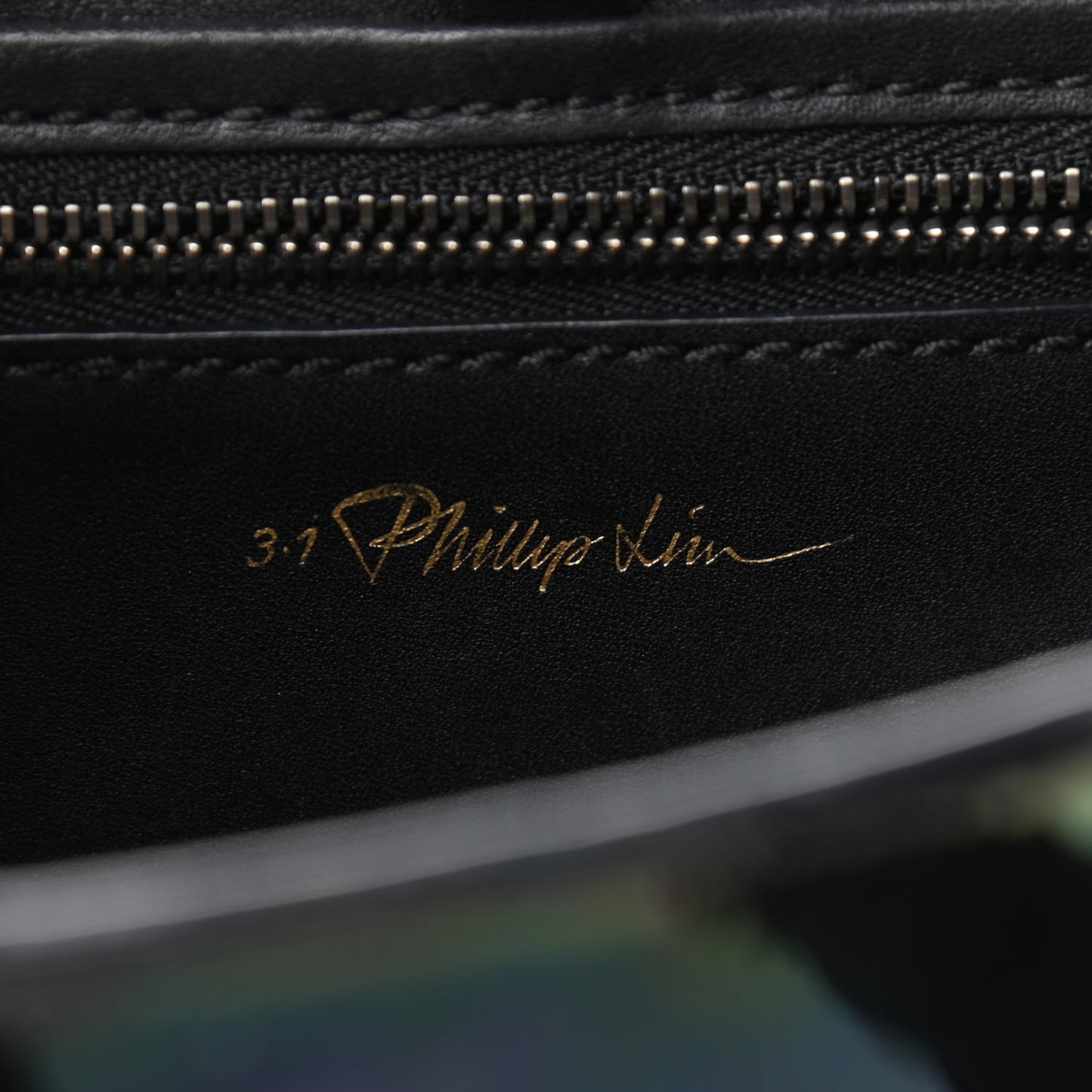 Oil Slick Patent Mini Pashli Satchel Black