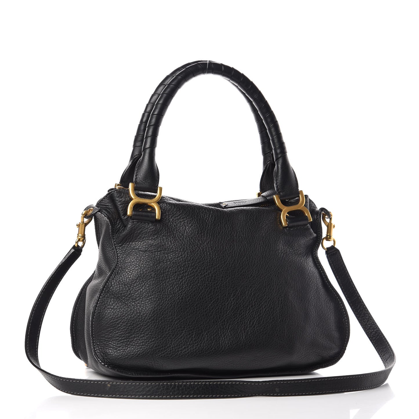 Calfskin Medium Marcie Satchel Black