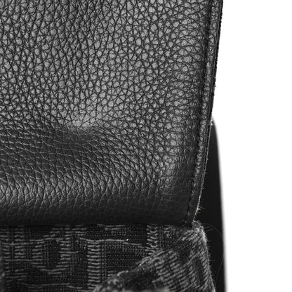 Christian Dior Oblique Jacquard Mini Saddle Backpack Black Blue 11 of 13
