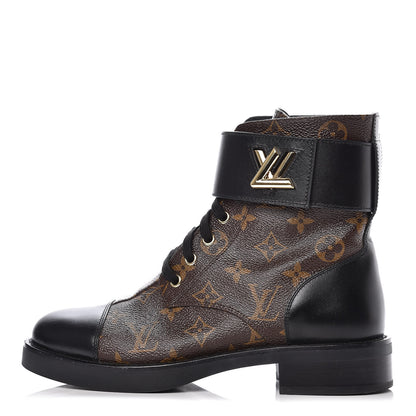 Louis Vuitton Calfskin Monogram Wonderland Flat Ranger Boots 38 1 of 8