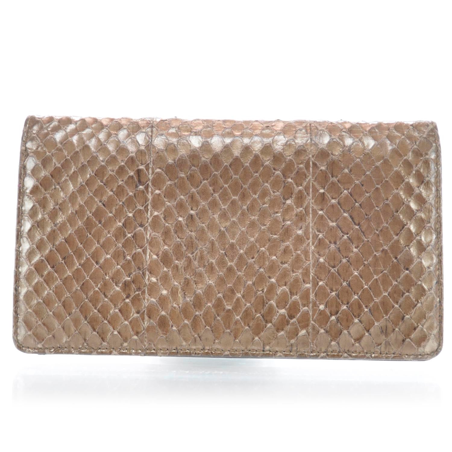 Chanel Python Yen Wallet Bronze 3 of 7