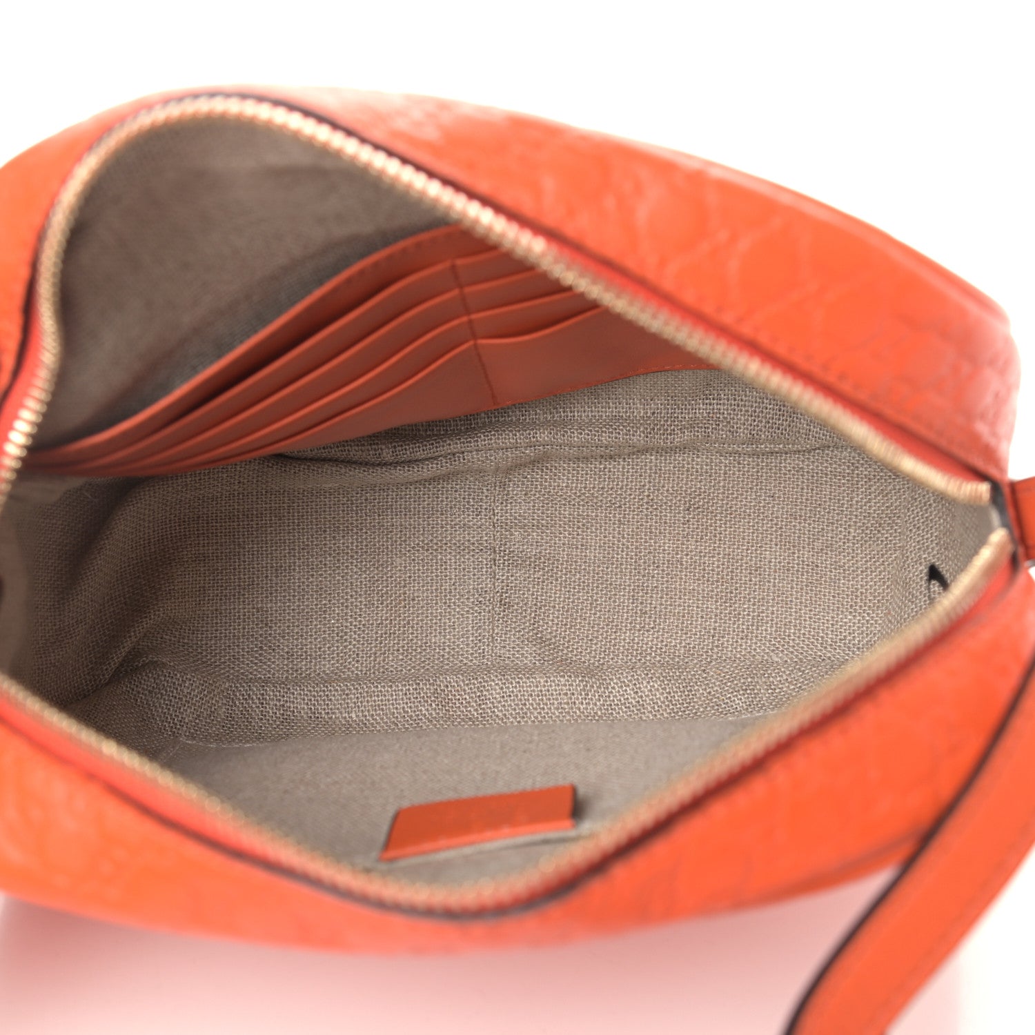 Gucci Soft Microguccissima Mini Bree Messenger Bag Sun Orange 5 of 9
