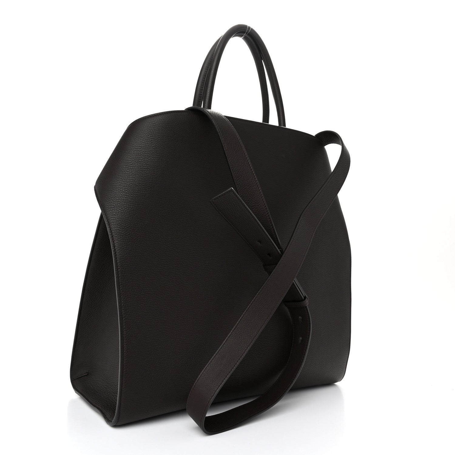Salvatore Ferragamo Calfskin Hug Tote Bag Testa Di Moro 2 of 9