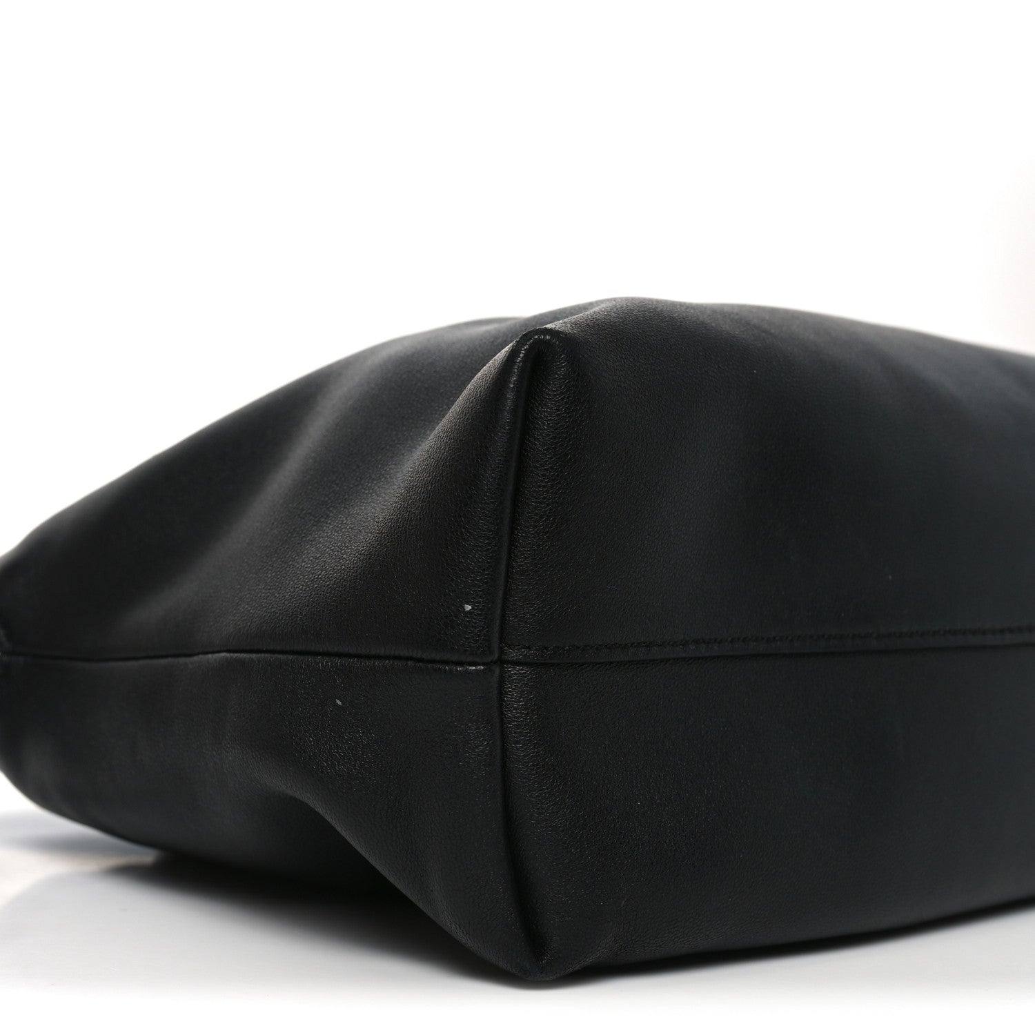 Loewe Mellow Nappa Medium Donut Chain Flamenco Knot Clutch  Black 9 of 10