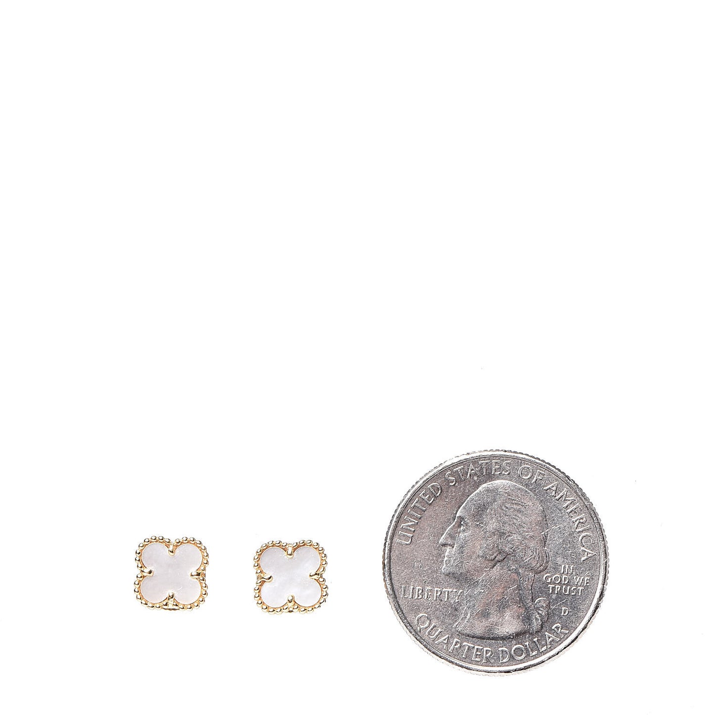 18K Yellow Gold Mother of Pearl Sweet Alhambra Earrings