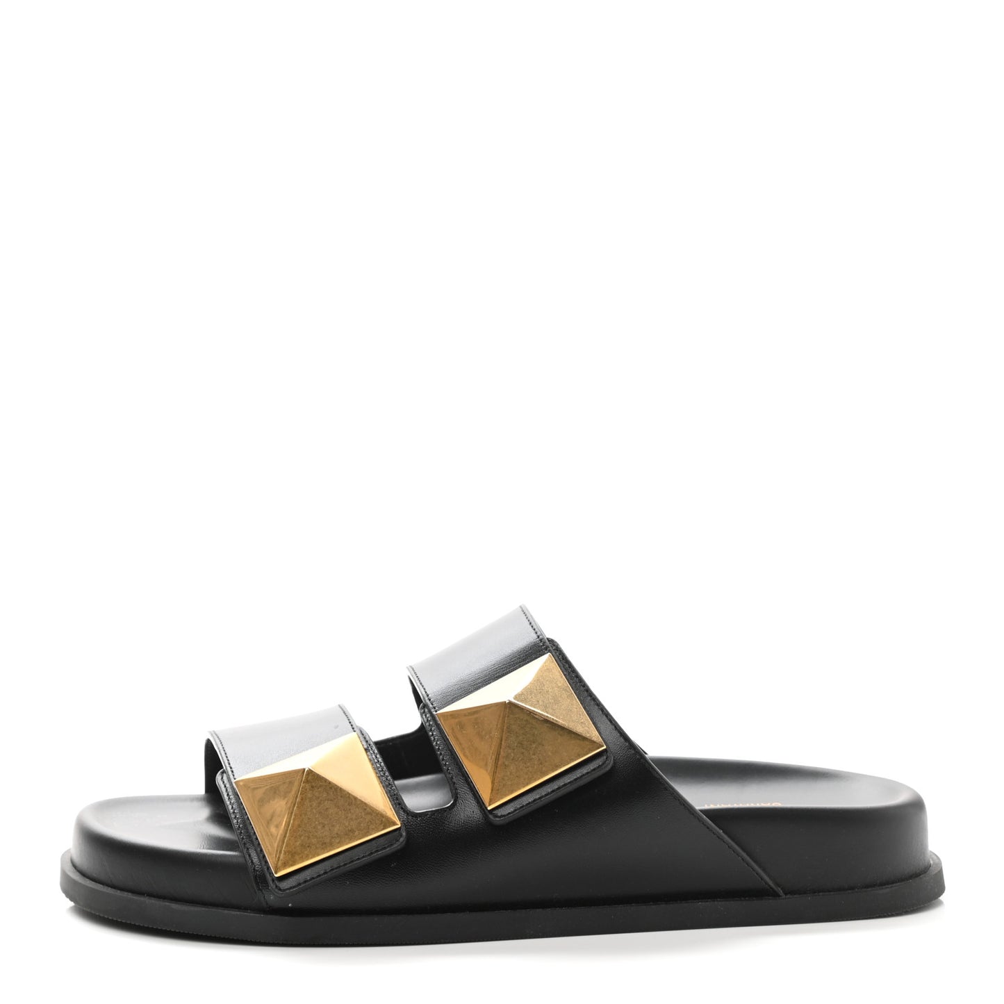 Nappa One Stud Slide Sandals 39 Black