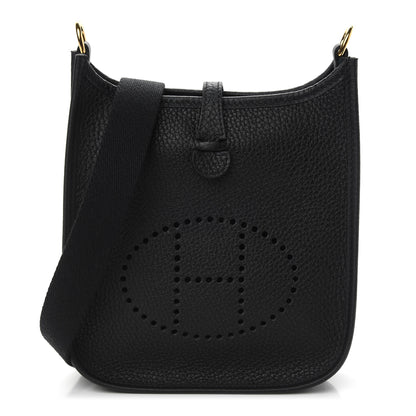 Hermes Taurillon Clemence Evelyne TPM Black 1 of 9