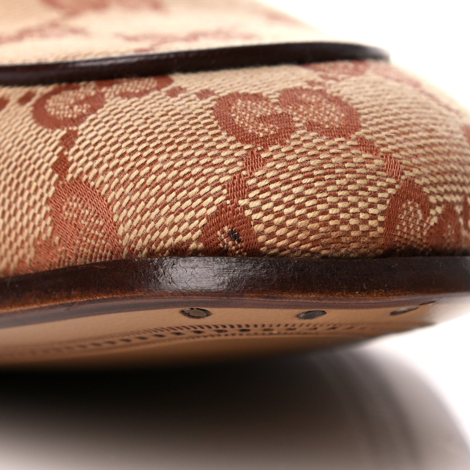 Gucci Canvas GG Monogram Horsebit Mens Jordaan Loafers 8 Beige Ruggine Light Brown 13 of 15