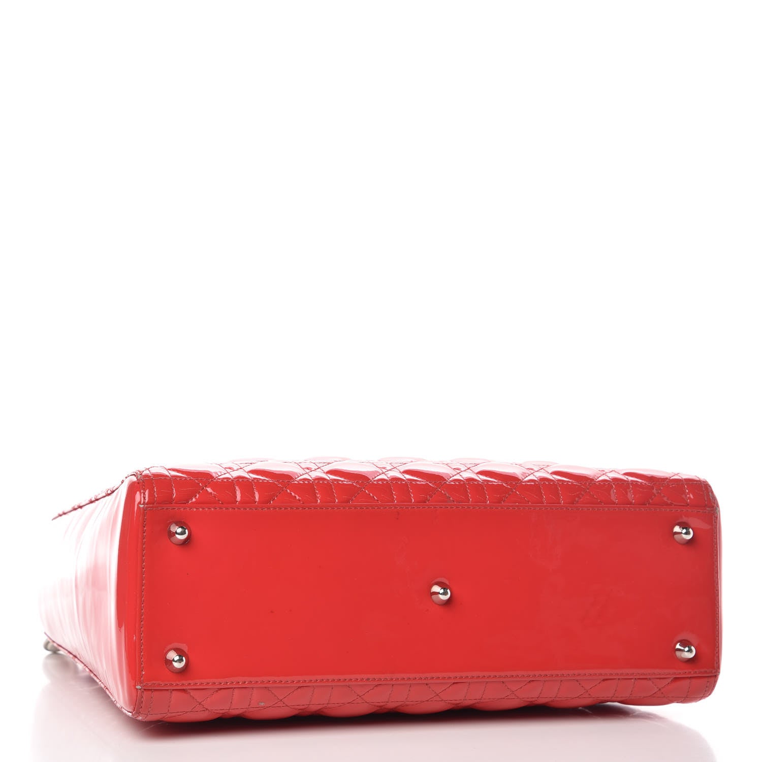 Christian Dior Patent Cannage Large Lady Dior Red 5 of 28